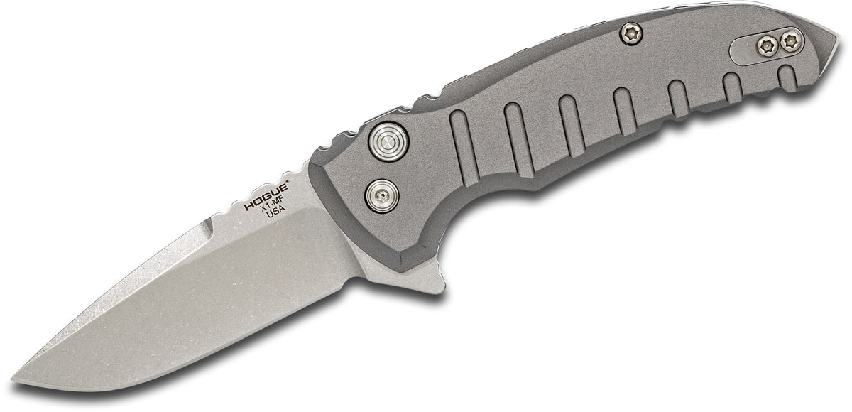 HOGUE X1 MICROFLIP 2.75&quot; FOLDER DROP POINT AL FRAME GRAY