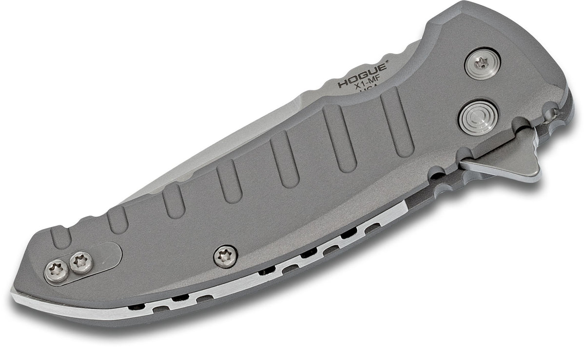 HOGUE X1 MICROFLIP 2.75&quot; FOLDER DROP POINT AL FRAME GRAY
