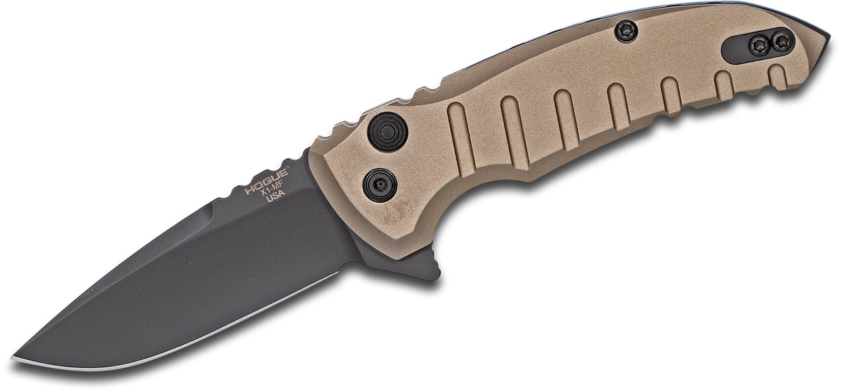 HOGUE X1 MICROFLIP 2.75&quot; FOLDER DROP POINT AL FRAME FDE