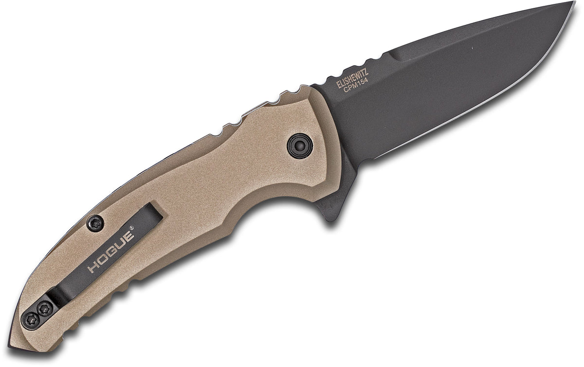HOGUE X1 MICROFLIP 2.75&quot; FOLDER DROP POINT AL FRAME FDE