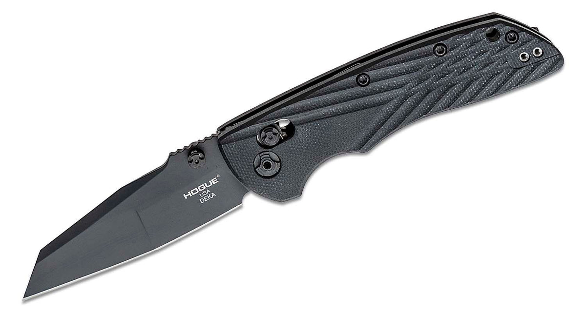 HOGUE DEKA 3.25&quot; ABLE LCK FLDR WHARNCLIFFE G-10 FRME BLACK