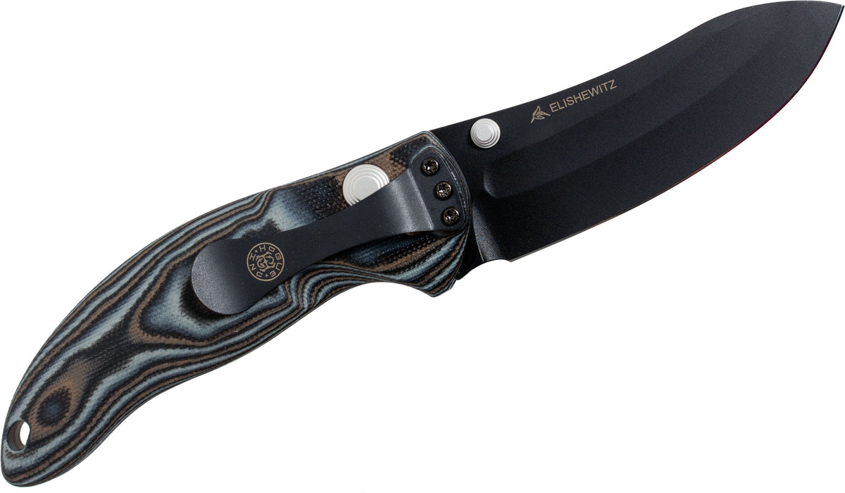 HOGUE EX-04 4&quot; FOLDER UPSWEPT BLADE G-10 G-MASCUS BLK/GREY