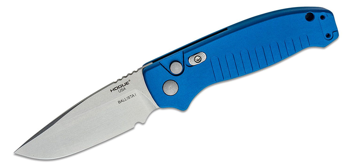 HOGUE BALLISTA-I BUTTON AUTO DROP POINT TMBLD BLU 3.5