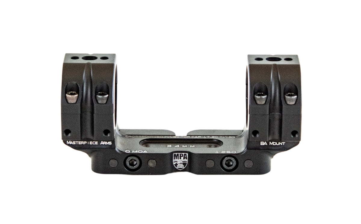 MPA SCOPE MOUNT BA 1-PC 36MM 1.125&quot; 0 MOA BLACK