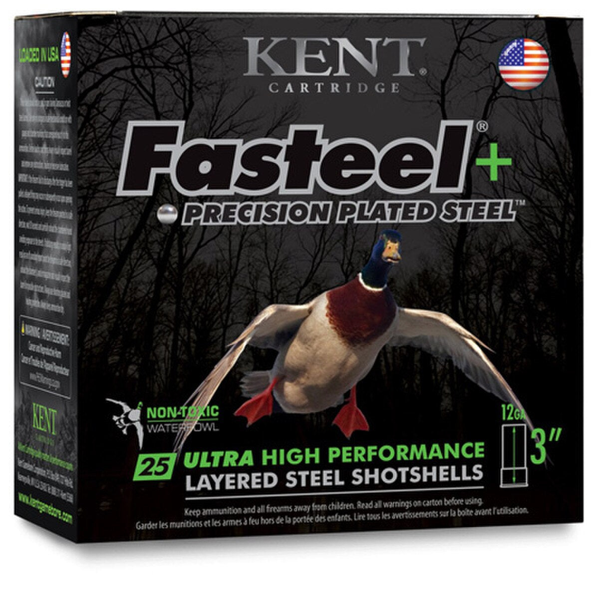 Kent Fasteel Precison Plated Steel 12GA 3 1/2&quot; 1 1/2OZ BB #&amp; 2 25RD