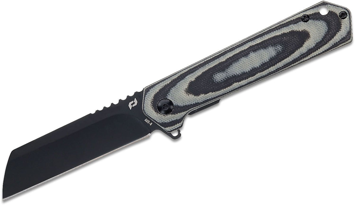 SCHRADE LATERAL FOLDER 3.25&quot; AUS-10 BLACK/GREY LAM