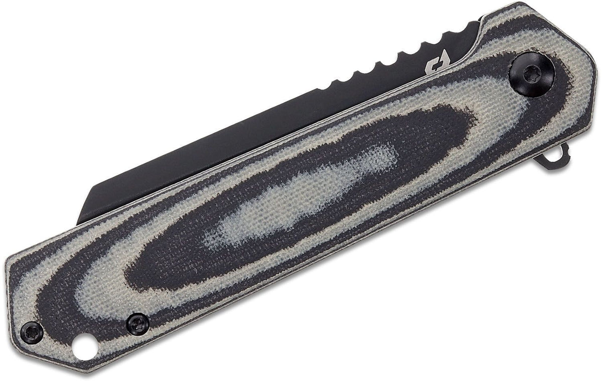 SCHRADE LATERAL FOLDER 3.25&quot; AUS-10 BLACK/GREY LAM