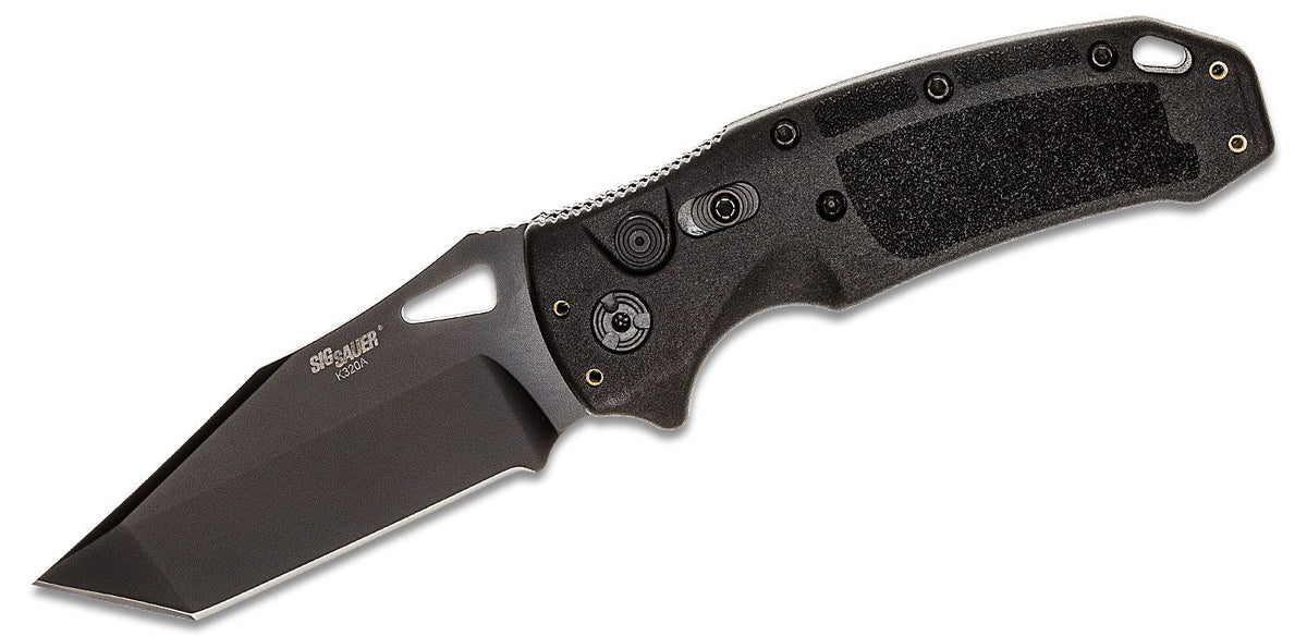 HOGUE K320A NITRON 3.5&quot; AUTO FOLDER TANTO BLADE POLY FRM BL