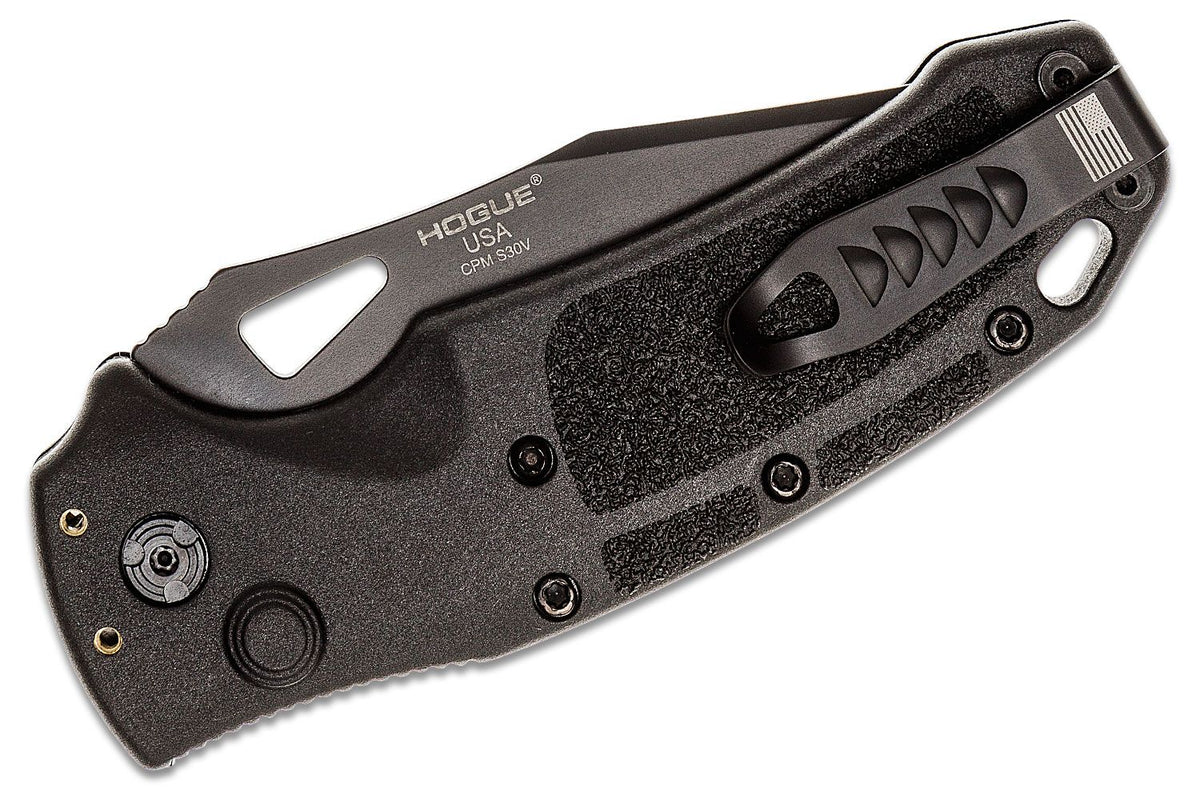 HOGUE K320A NITRON 3.5&quot; AUTO FOLDER TANTO BLADE POLY FRM BL