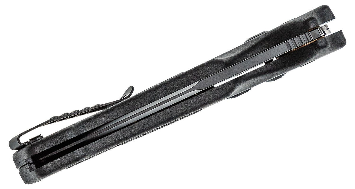 HOGUE K320A NITRON 3.5&quot; AUTO FOLDER DROP PT BLADE POLY BLK