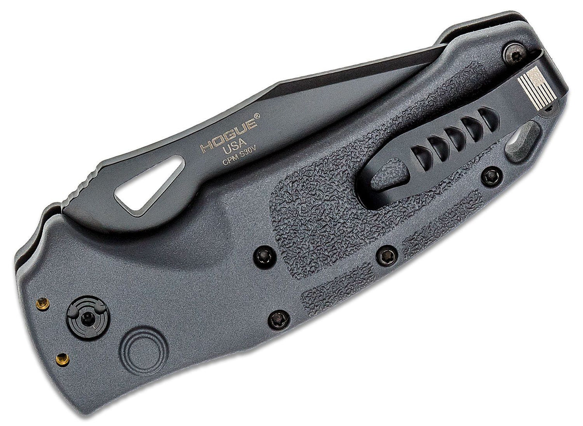 HOGUE K320A TACTICAL 3.5&quot; AUTO FOLDER TANTO BLADE POLY GREY