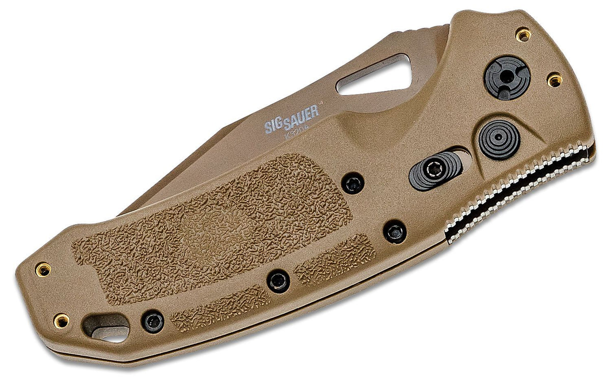 HOGUE K320A M17 3.5&quot; AUTO FOLDER TANTO SERRATED TAN