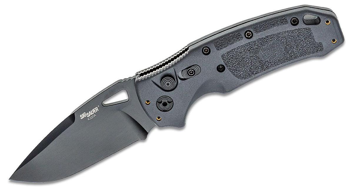 HOGUE K320A TACTICAL 3.5&quot; AUTO FOLDER DROP POINT BLD POLY GRY