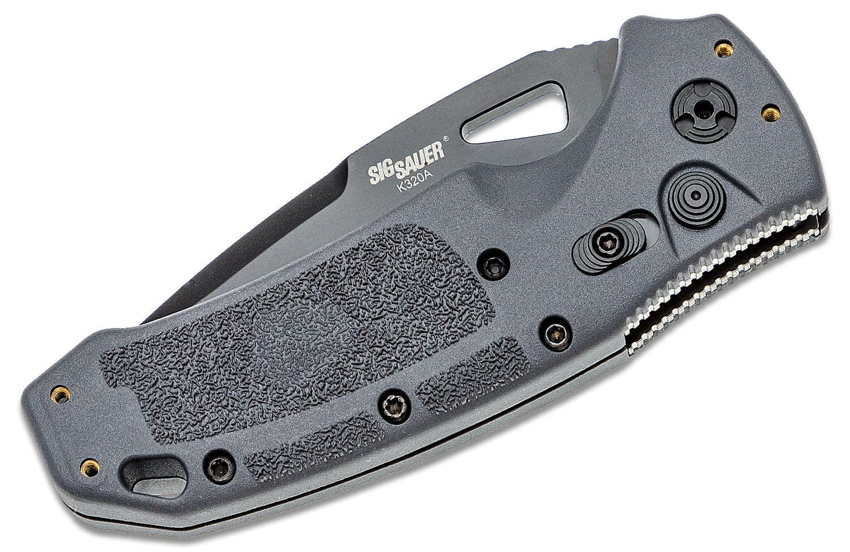 HOGUE K320A TACTICAL 3.5&quot; AUTO FOLDER DROP POINT BLD POLY GRY