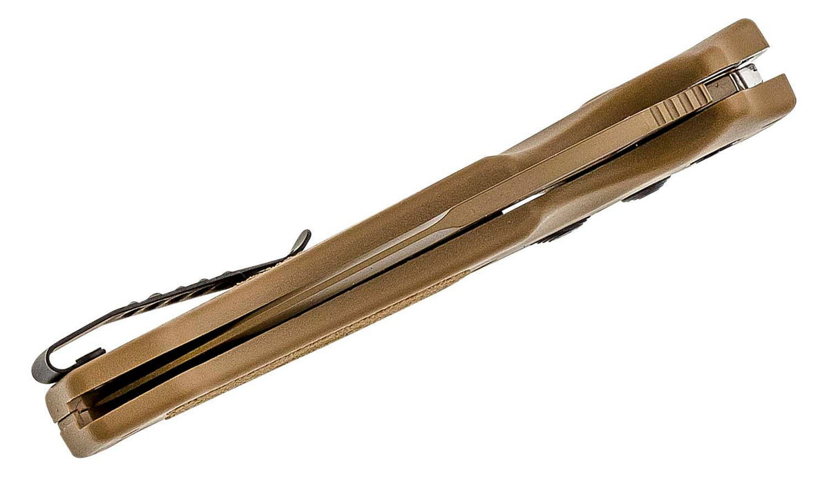 HOGUE K320A M17 3.5&quot; AUTO FOLDER DROP POINT POLY TAN