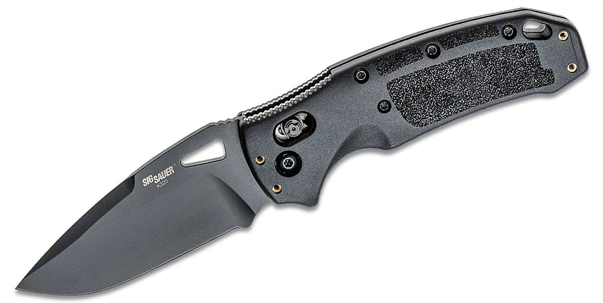HOGUE SIG K320 NITRON 3.5&quot; BLD ABLE LOCK FLDR DROP POINT