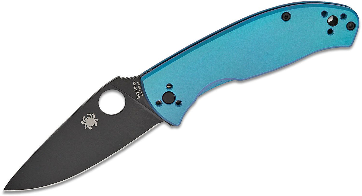 SPYDERCO TENACIOUS TI 3.35&quot; BLUE/BLK