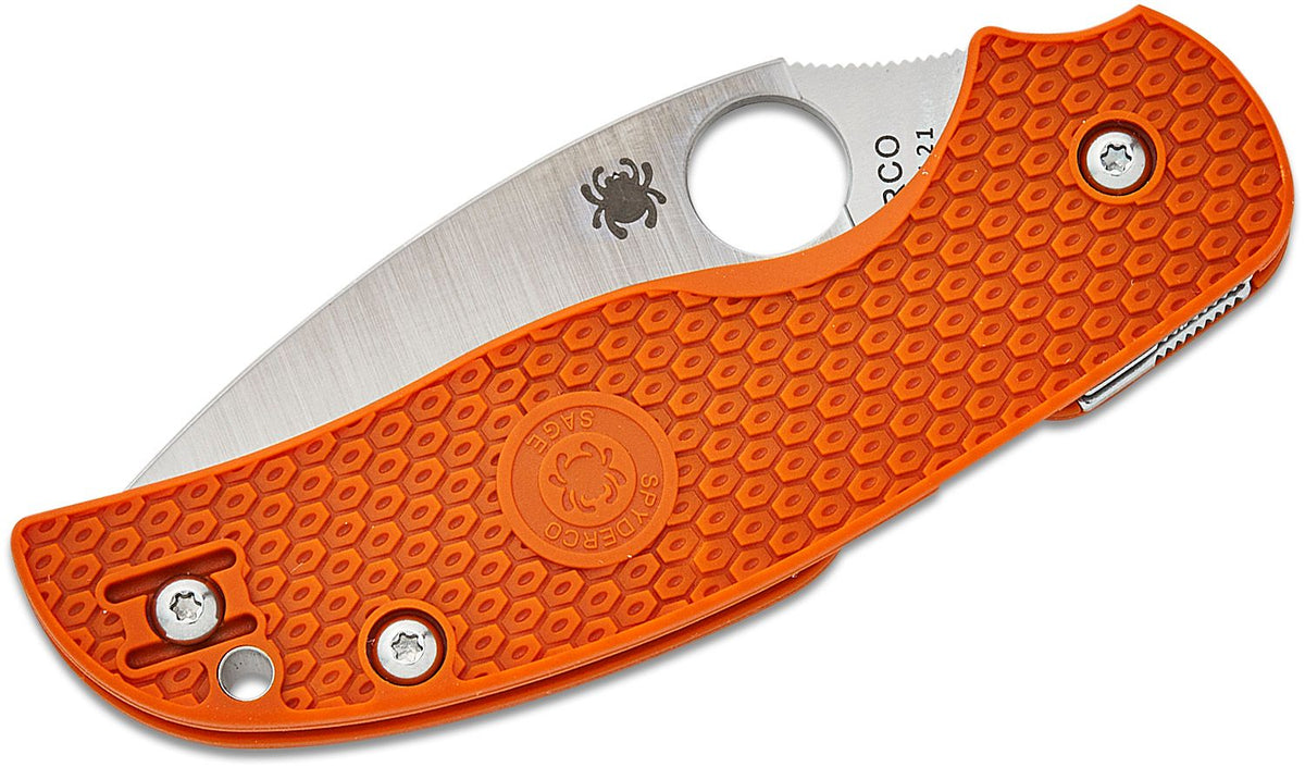 SPYDERCO SAGE 5 BRNT LTWT 3" ORG