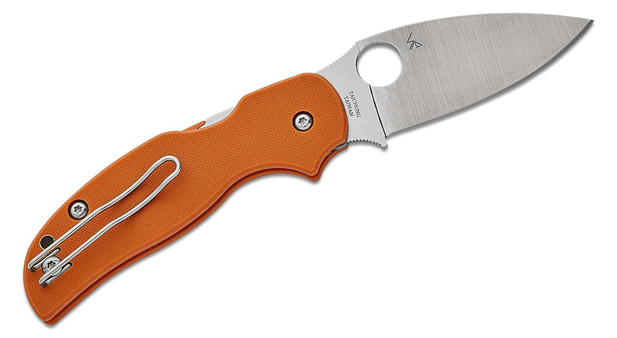 SPYDERCO SAGE 5 BRNT G-10 3" ORG