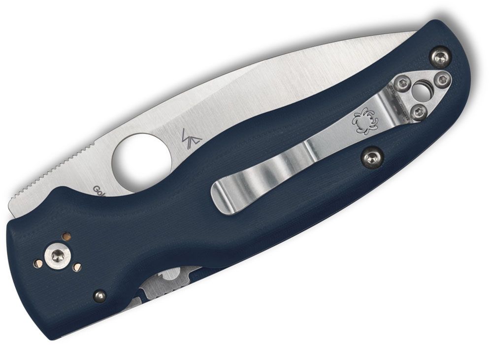 SPYDERCO SHAMAN G-10 3.58" BLUE