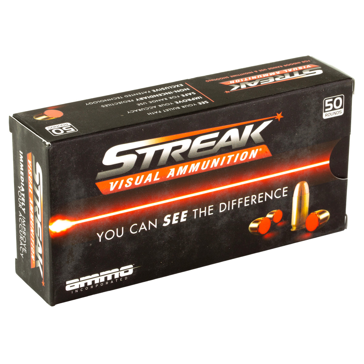 AMMO INC STREAK RED 40S&amp;W 180GR TMC 50RD
