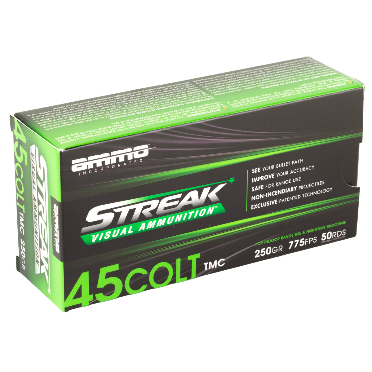 STREAK GRN 45 COLT 250GR TMC 50RD