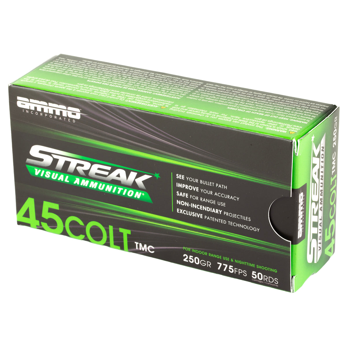 STREAK GRN 45 COLT 250GR TMC 50RD