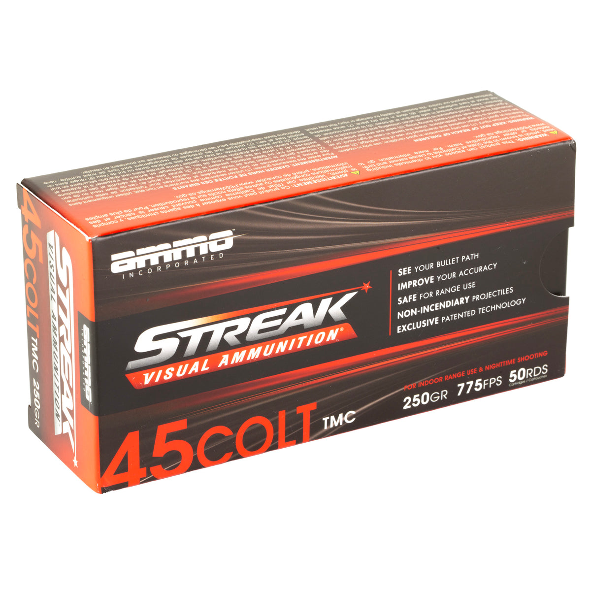 STREAK RED 45 COLT 250GR TMC 50RD