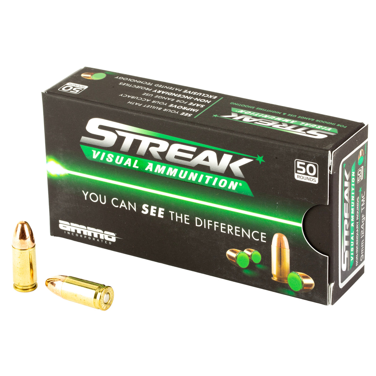STREAK GRN 9MM 124GR TMC 50RD