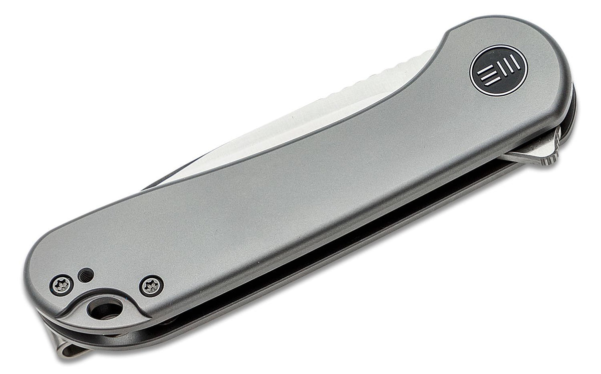 WE KNIFE ELEMENTUM 2.96" GRAY TITANIUM/SATIN