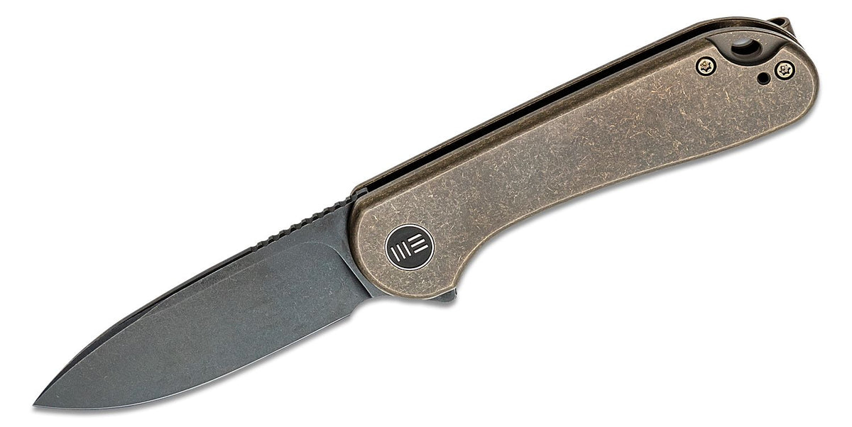 WE KNIFE ELEMENTUM 2.96" BRONZ TITANIUM/STNWSH
