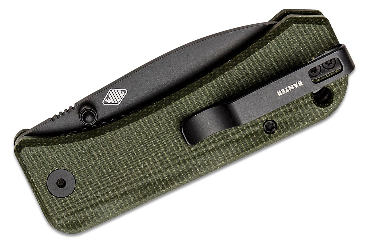 WE KNIFE BANTER 2.9" GREEN MICARTA/BLACK