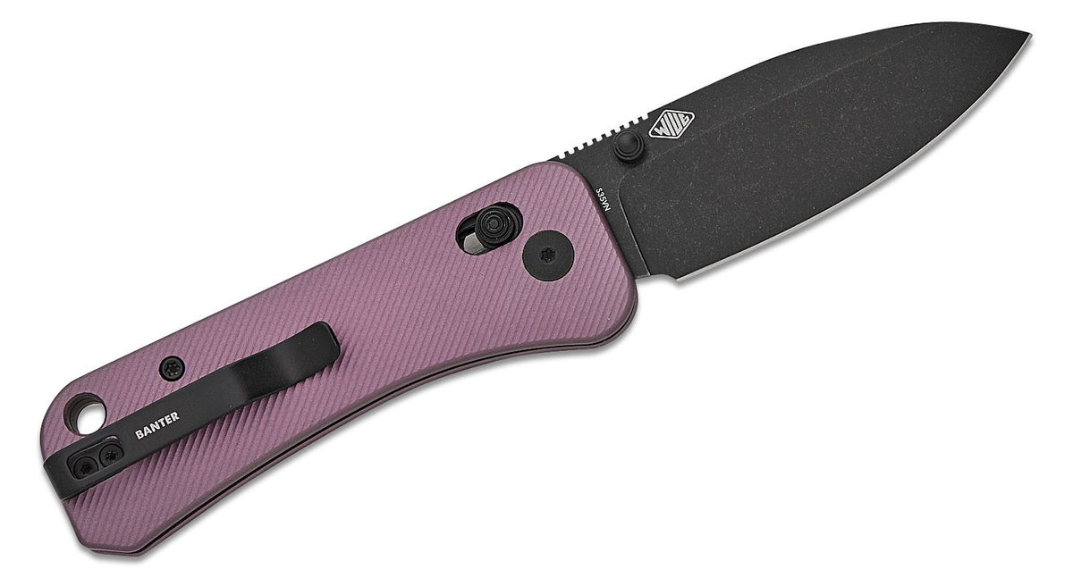 WE KNIFE BANTER 2 2.87" PURPLE ALUMINUM/BLK