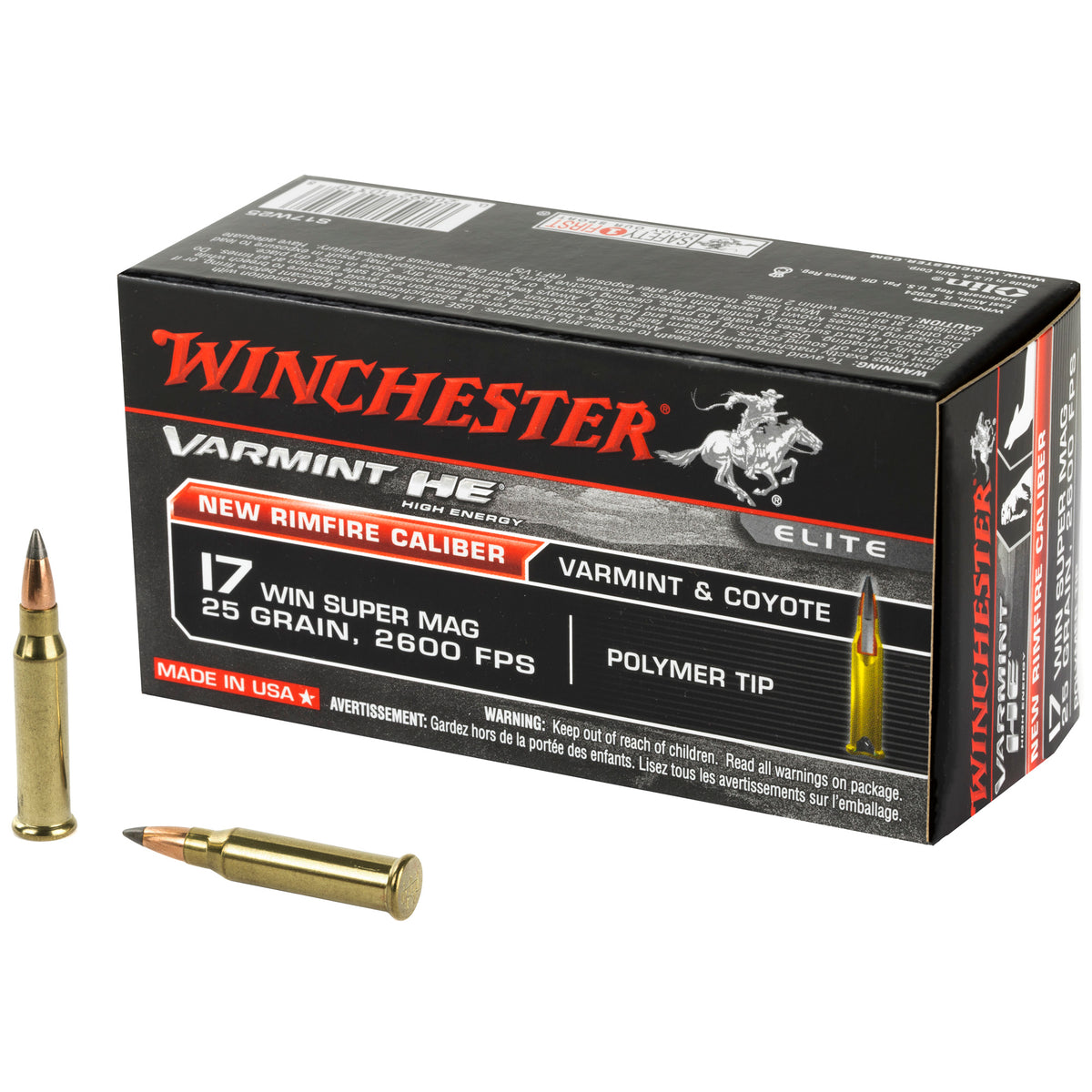 WINCHESTER VARMINT HV 17 WSM 25GR V-MAX 50RD