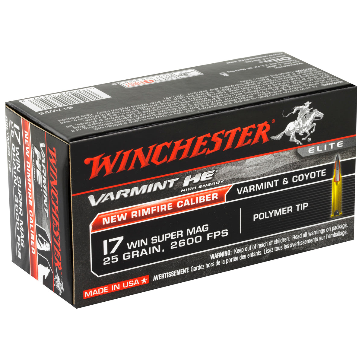 WINCHESTER VARMINT HV 17 WSM 25GR V-MAX 50RD