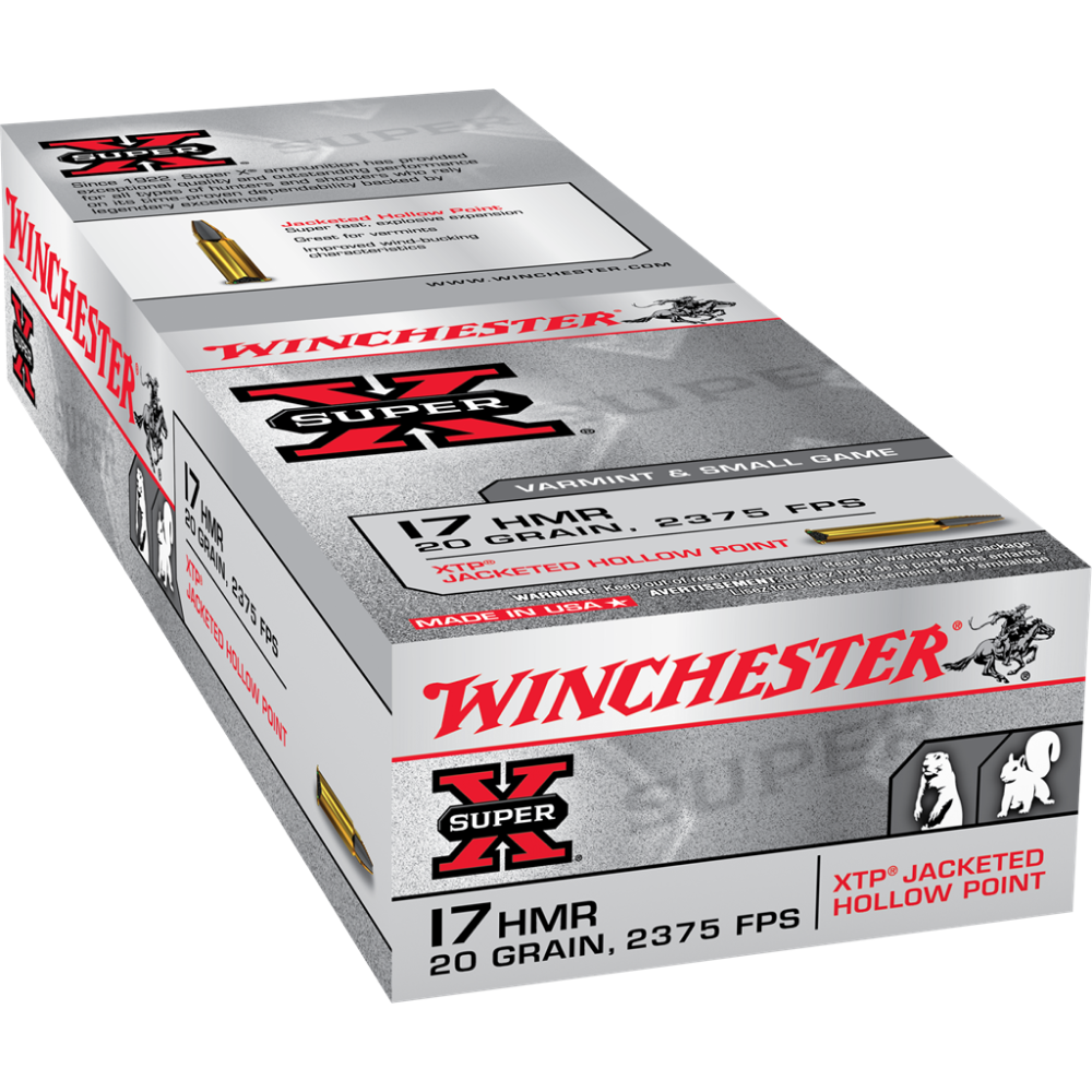 WINCHESTER SUPER-X 17HMR 20GR XTP JHP 50RD