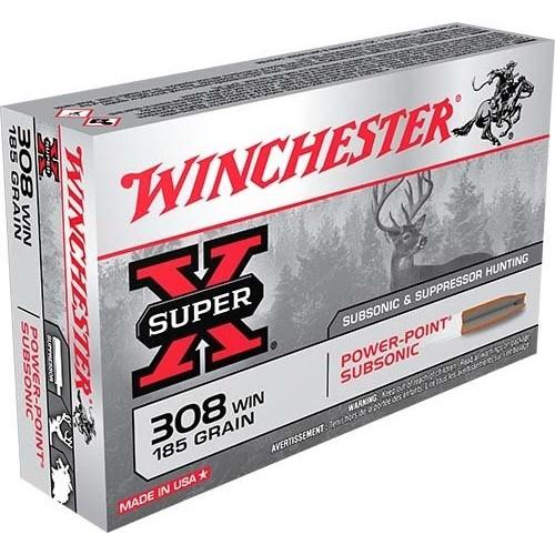 WINCHESTER SUPER-X 308 WIN SUBSONIC 185GR 20RD