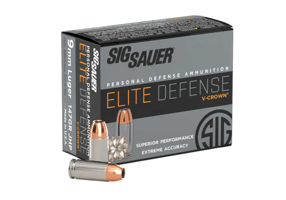 SIG 9MM LUGER 147GR ELITE V-CROWN JHP 20RD