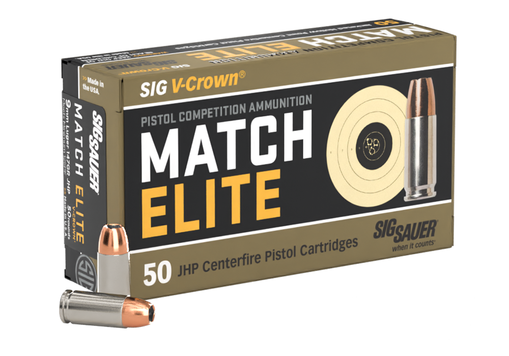 SIG 9MM LUGER 147GR ELITE COMPETITION JHP 50RD