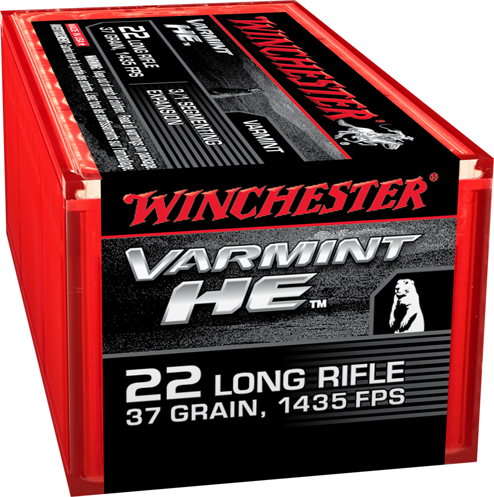 WINCHESTER VARMINT HE 22LR 37GR 3/1 FRAGMNTING HP 50RD