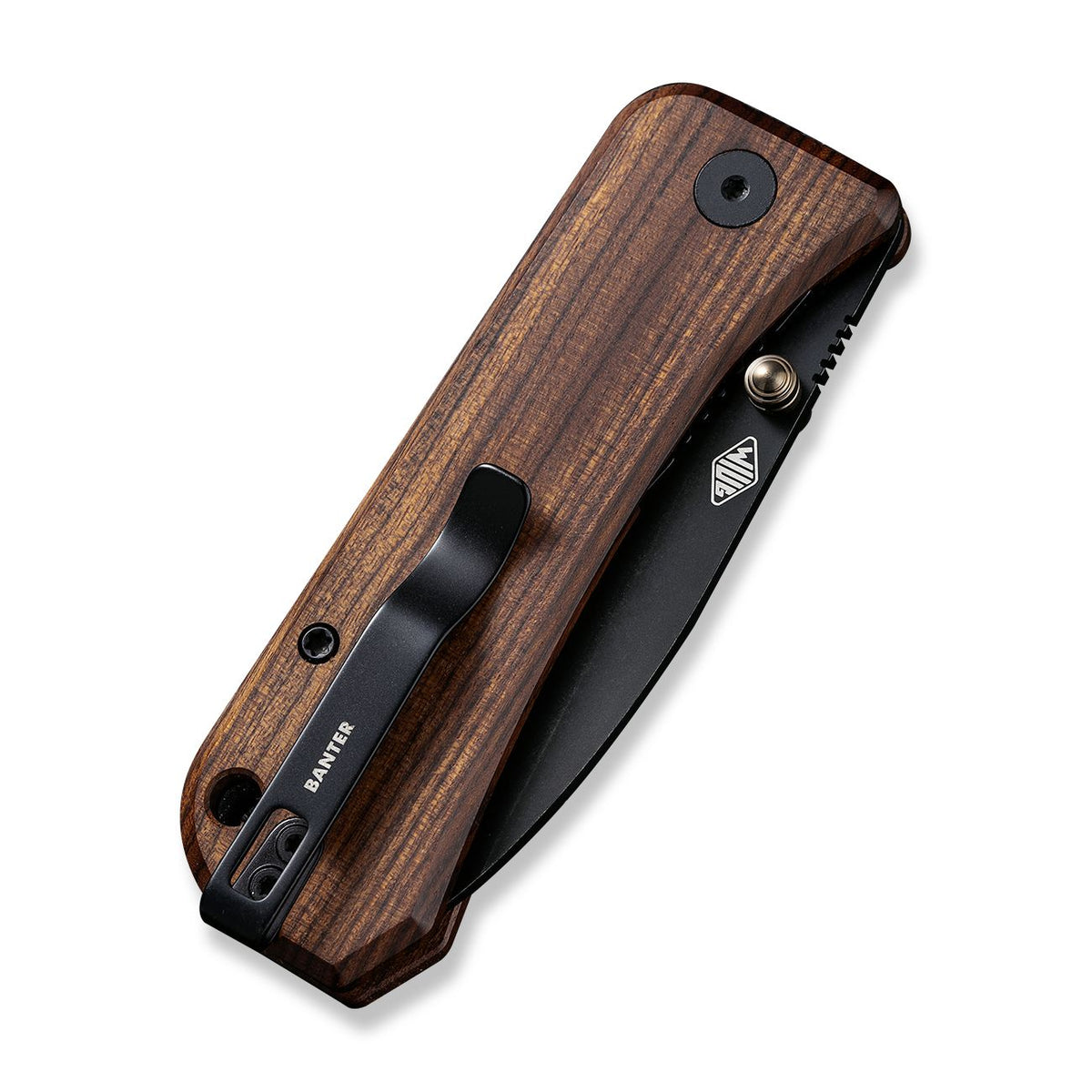 WE KNIFE BANTER 2.9" CUIBOURTIA WOOD/BLK